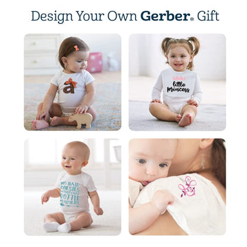 Gerber Baby 3-Pack Short-Sleeve Slip-On Shirts, White, 24 Months