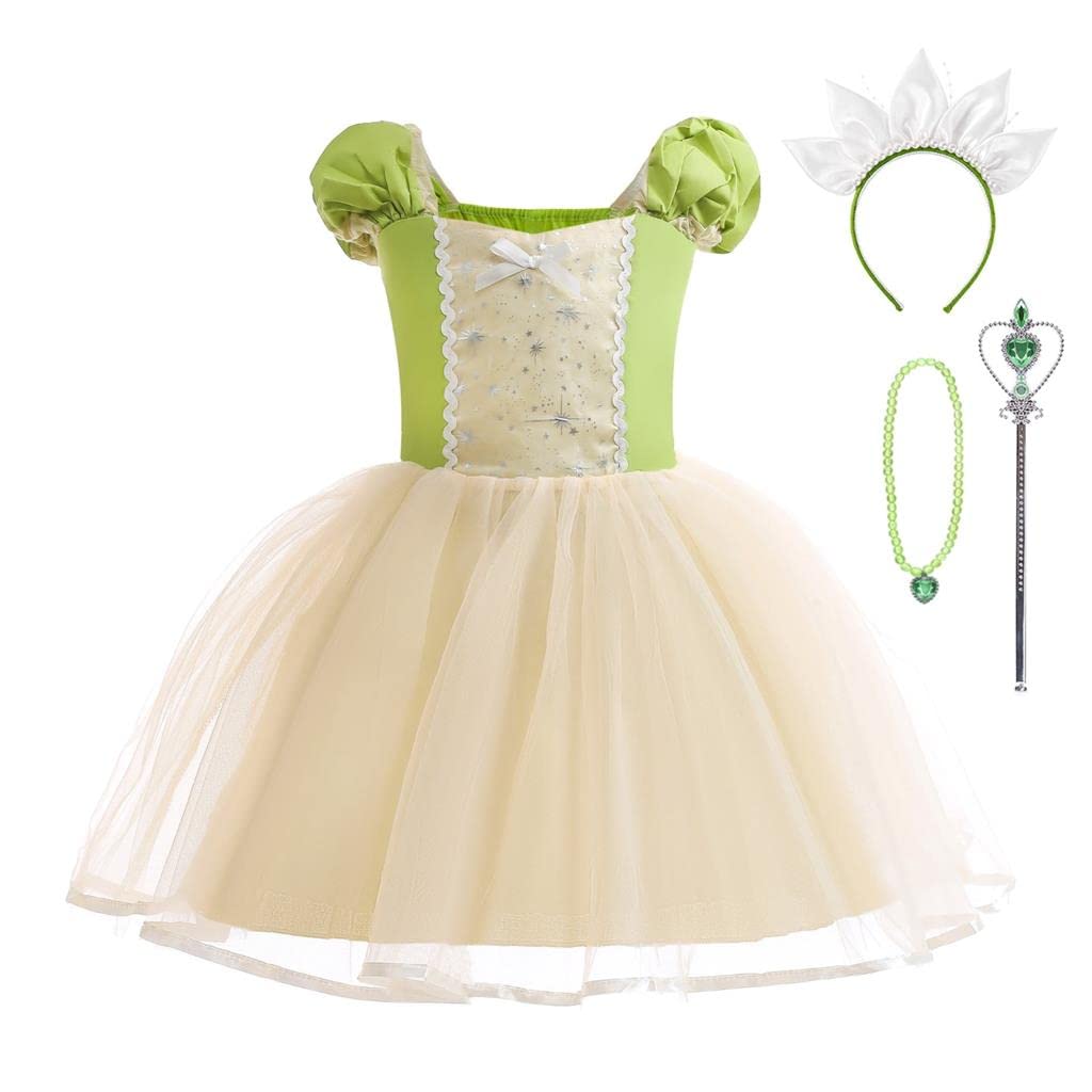 Dressy Daisy Princess Costumes Birthday Fancy Dress Up Halloween Costume Party Outfit for Toddler Grils with Accessories Size 4T