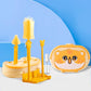 Tony Stark 6 In 1 Baby Bottle Cleaning Brush Set With Silicone Bottle Brush, Nipple Cleaner Brush, Straw Brush, Soap Dispenser,S