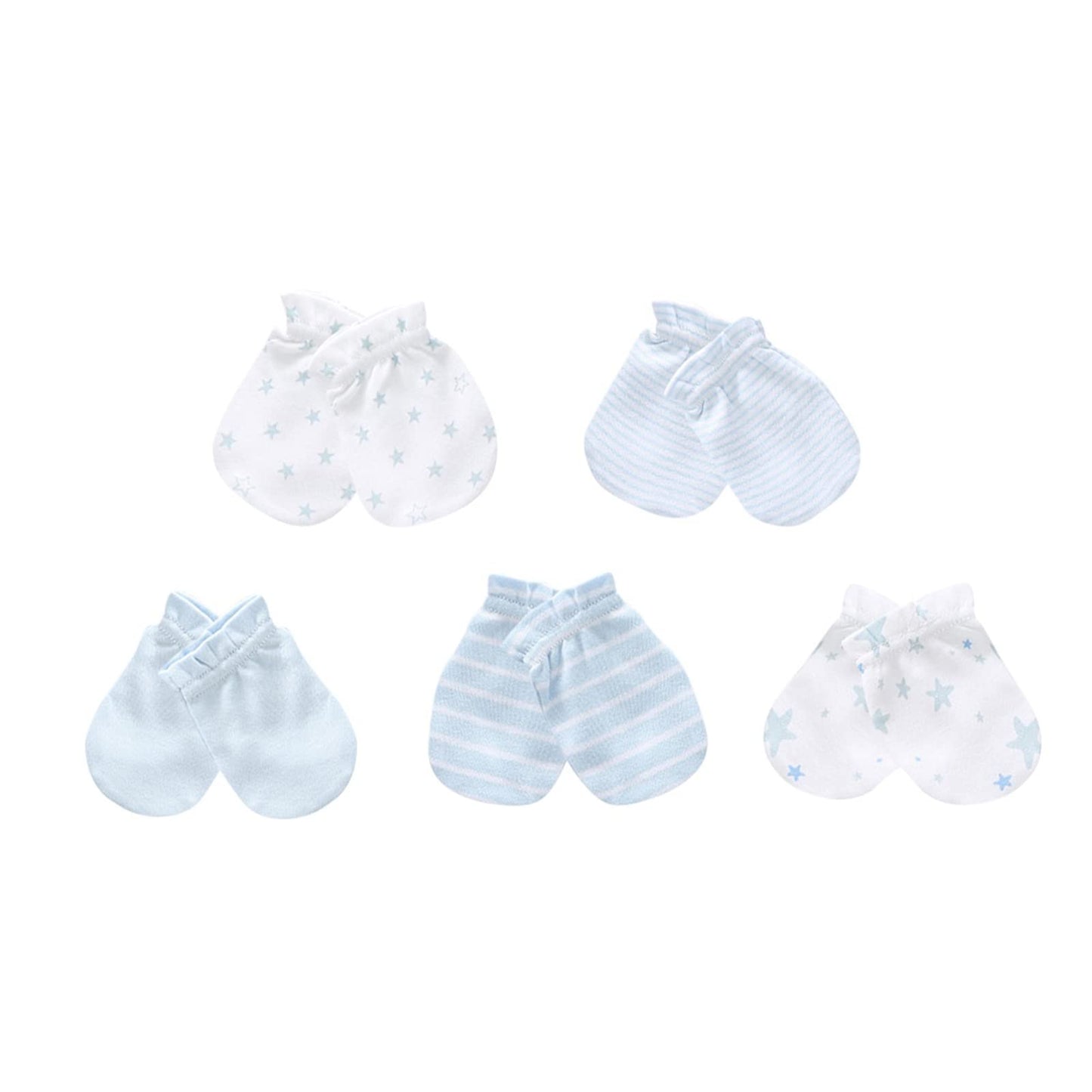 Mamimaka Baby Hat And Mittens Set Newborn Baby Hats Caps For Baby Boys Girls 0-6 Months 100% Cotton