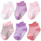 Closecret Non Slip Grip Ankle Baby Socks 6 Pack For Toddler Boys And Girls Kids,Infant Cute Cotton Baby Socks (23 Year Ankle St