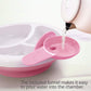 Matyz Baby Feeding Suction Warm Plate With Draining And Drying Design - Stay Put Divided Plate For Kids - Including 1 Toddler Pl