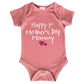 Comfiv First Mothers Day Baby Boy Girl Outfit Happy 1St Mother'S Day Mommy Bodysuit Gifts (Mauve, 12-18 Months)