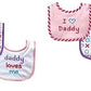 Luvable Friends Unisex Baby Cotton Drooler Bibs With Fiber Filling, Pink Daddy, One Size