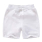 Ptpuke Toddler Kids Solid Cotton Comfort Soft Baby Sport Jogger Shorts Boys Girls Casual Pants White