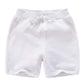 Ptpuke Toddler Kids Solid Cotton Comfort Soft Sport Jogger Shorts Boys Girls Summer Casual Pants White