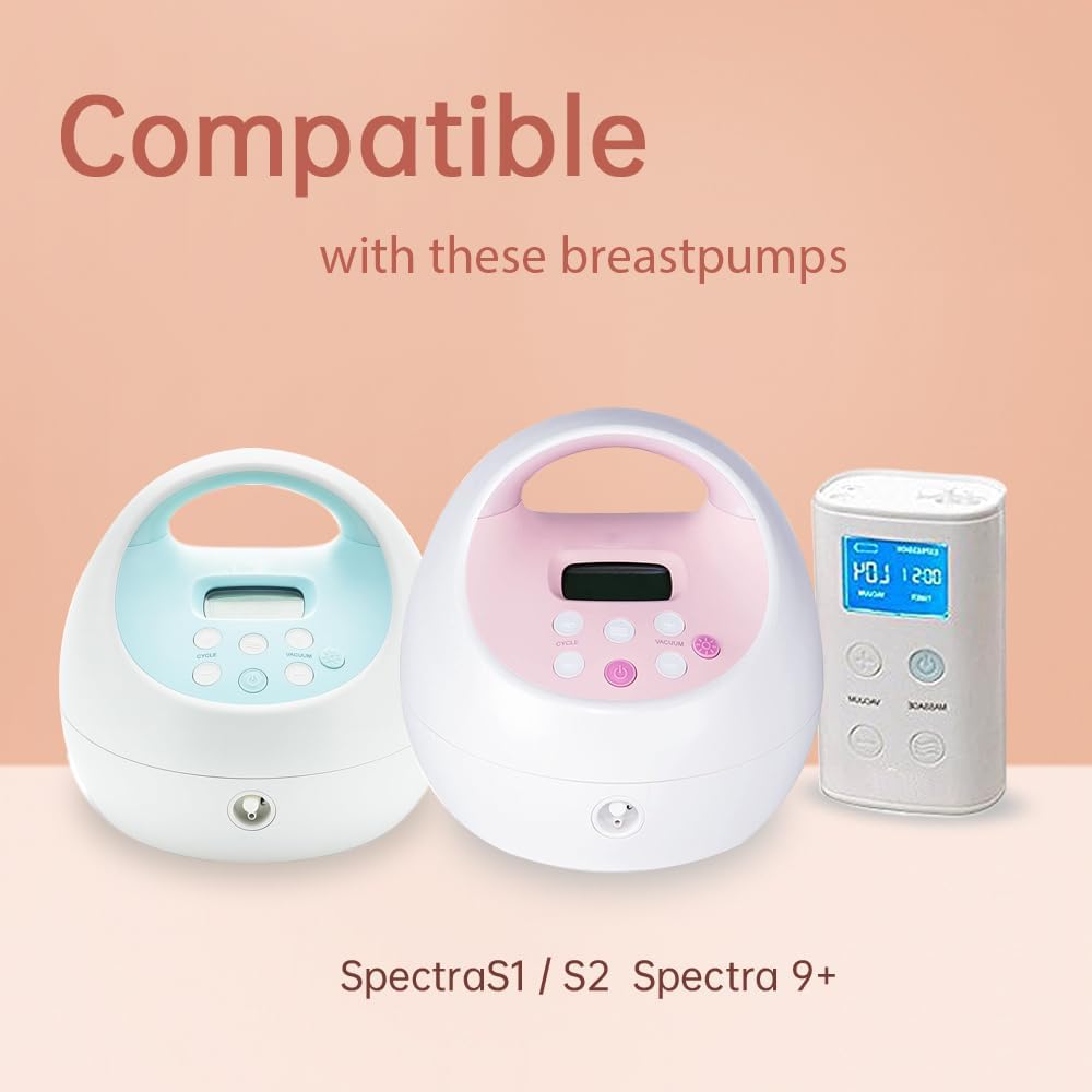 Pumpmom Backflow Protector And Tubing, Replacement Breast Pump Parts For Spectra S1 Spectra S2 Spectra 9 Plus (Not Original Spec