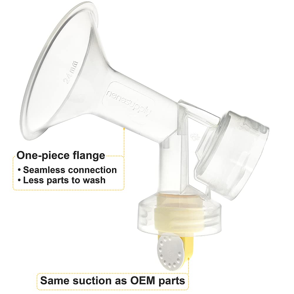 Nenesupply Pump Parts With 27Mm Flanges Compatible With Medela Breastpumps Incl. Flange Breastshield Valve Membrane For Pump In