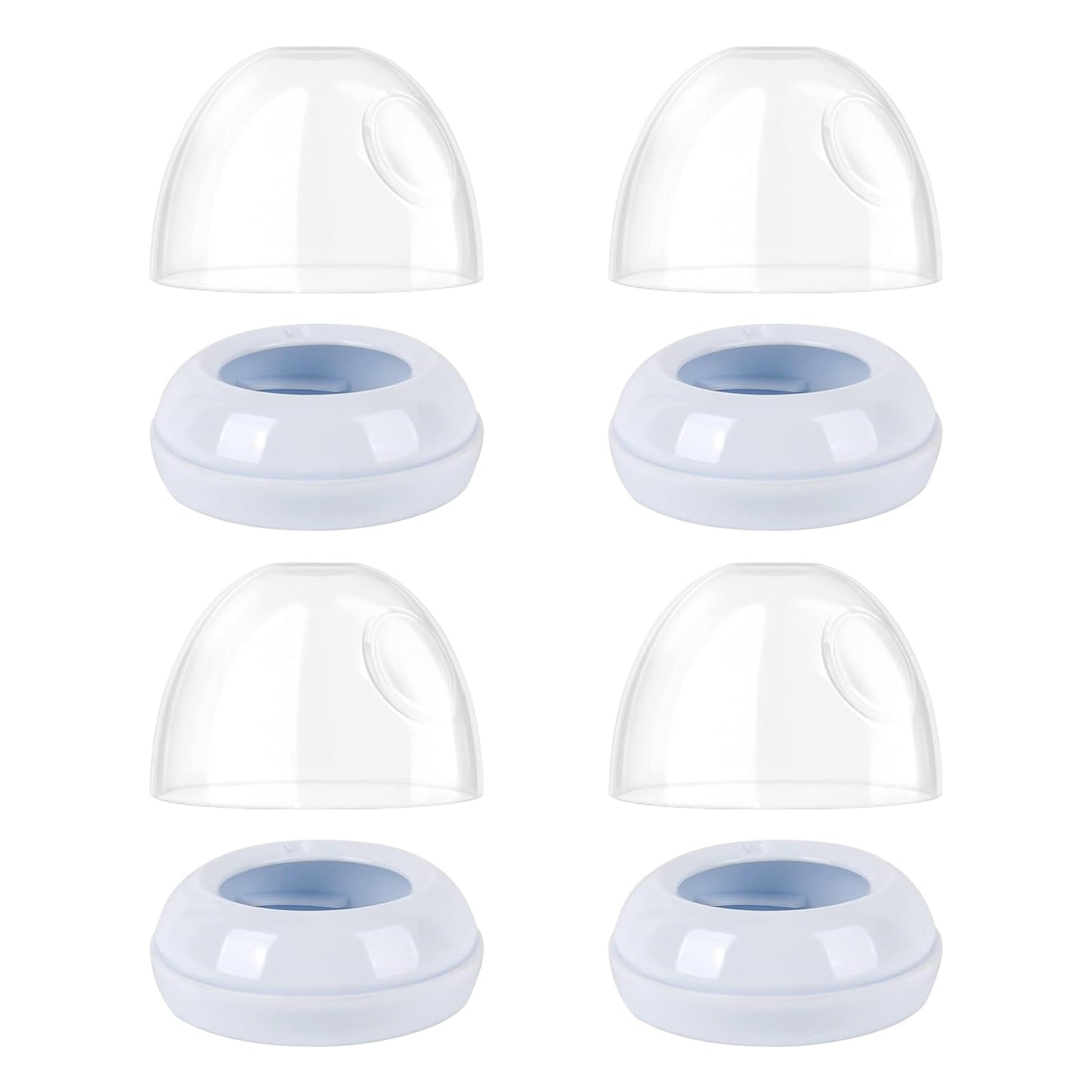 4-Pack Philips Avent Bottle Rings & Caps, Replacement Screw Rings For Natural Plastic & Glass Bottles