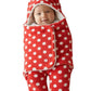 NAMAN Newborn Plush Swaddle, Hodded Blanket, Sleeping Bag, Warm and Soft Swaddle Wrap for Baby boy and Baby GirlRed_Circle