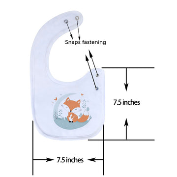 Maiwa 6-Pack Baby Bibs Set: 100% Cotton, Waterproof, Snap Closure,Baby Boys Girls Unisex Design - Ideal For Drooling,Teething &