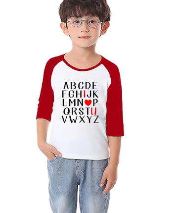 Future Ladies Man Current Mama'S Boy Raglan T-Shirt Toddler Boy Valentine'S Day 3/4 Sleeve Top Spring Cotton Outfit (2-3T, Red4)