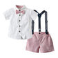 Baptism Christening Outfits For Boys Baby Clothes Sets Toddler Boy Outfits Gentleman Suits Bow Tie Shirts Suspenders Shorts Birt