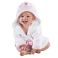 Baby Girl Bathrobe Wash Waddle Princess Crown Hooded Towel Terry Newborn Blankets Bath Robes 0 12 18 Month Ultra Absorbent (Whit