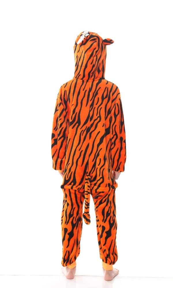 Yolsun Kids Tiger Animal Halloween Costume, Deluxe Kids Onesie Dress Up For Boys&Girls