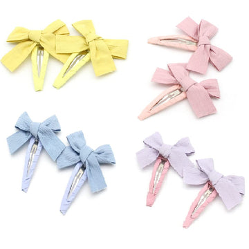 Hot & Sattion 8 Packs Baby Girl Nylon Hair Clips Hair Bows Non-Slip Butterfly Clips Barrettes For Girls Baby Kids Children Toddl