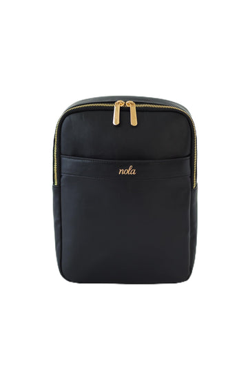 nola Diaper Bag - Backpack or Crossbody Baby Bag with Organized Storage (Onyx)