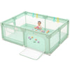 COMOMY Playpens for Babies and Toddlers, 74x50 Playard Extra Large, Safe and Non-Slip Baby Fence, Full Mesh Design, Indoor & Out