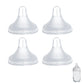 4-Pack Bottle Nipples Compatible With Gulicola Natural Glass Bottle, Soft Silicone Nipples (L, Fast Flow)
