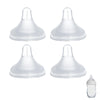 4-Pack Bottle Nipples Compatible With Gulicola Natural Glass Bottle, Soft Silicone Nipples (L, Fast Flow)