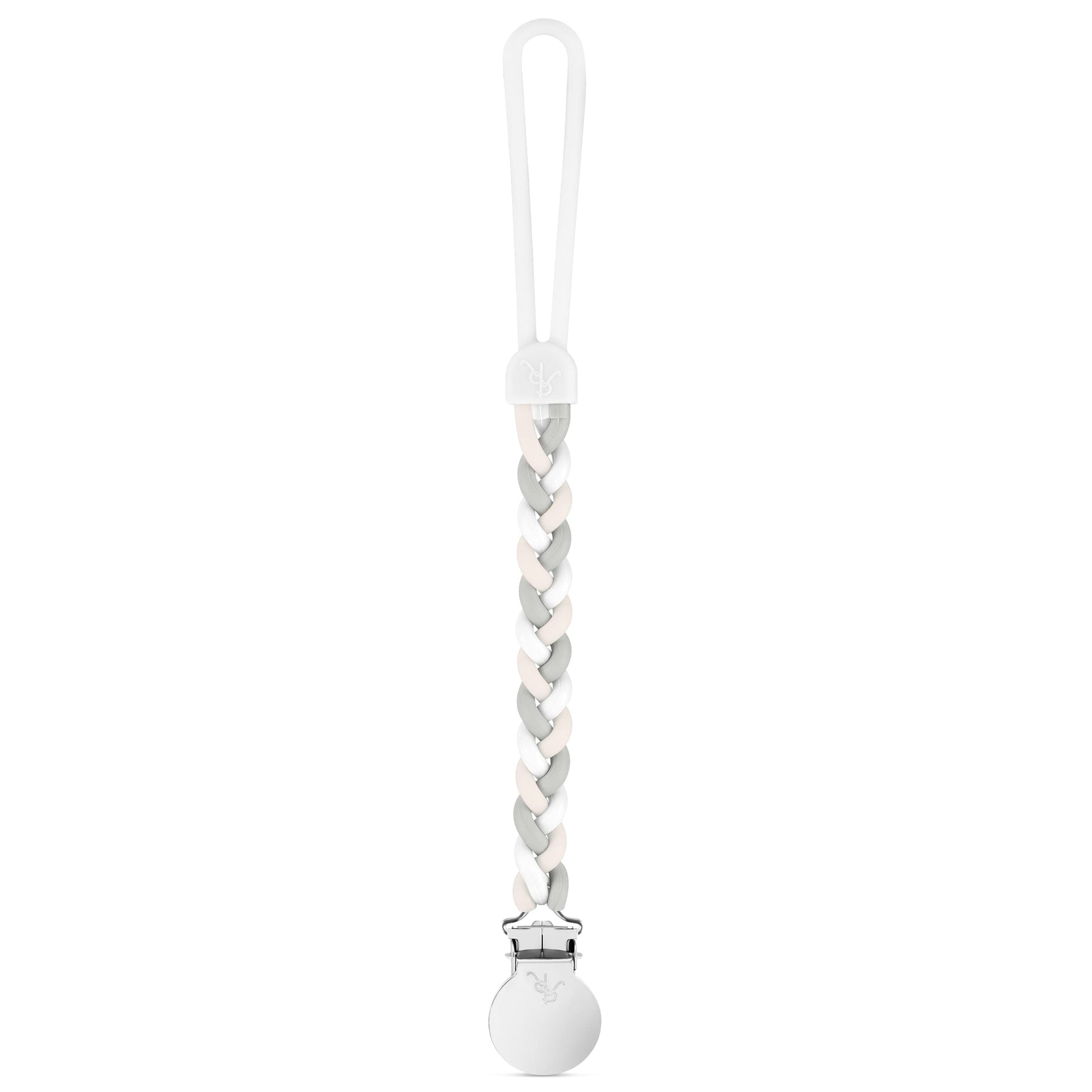 Ryan & Rose Cutie Clip Braiden Pacifier Clip - Braided Silicone (Sandbox)