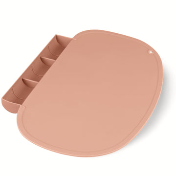 Silicone Placemat For Baby With Food Catching Pocket, Non-Slip Tablemats For Restaurants, Home, Travel (Muted)