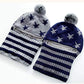 Baby Winter Hat Scarf Mitten Set, Unisex Infant Toddler Kids Hat Scarf (Navy+Grey Stars, 2-5T)