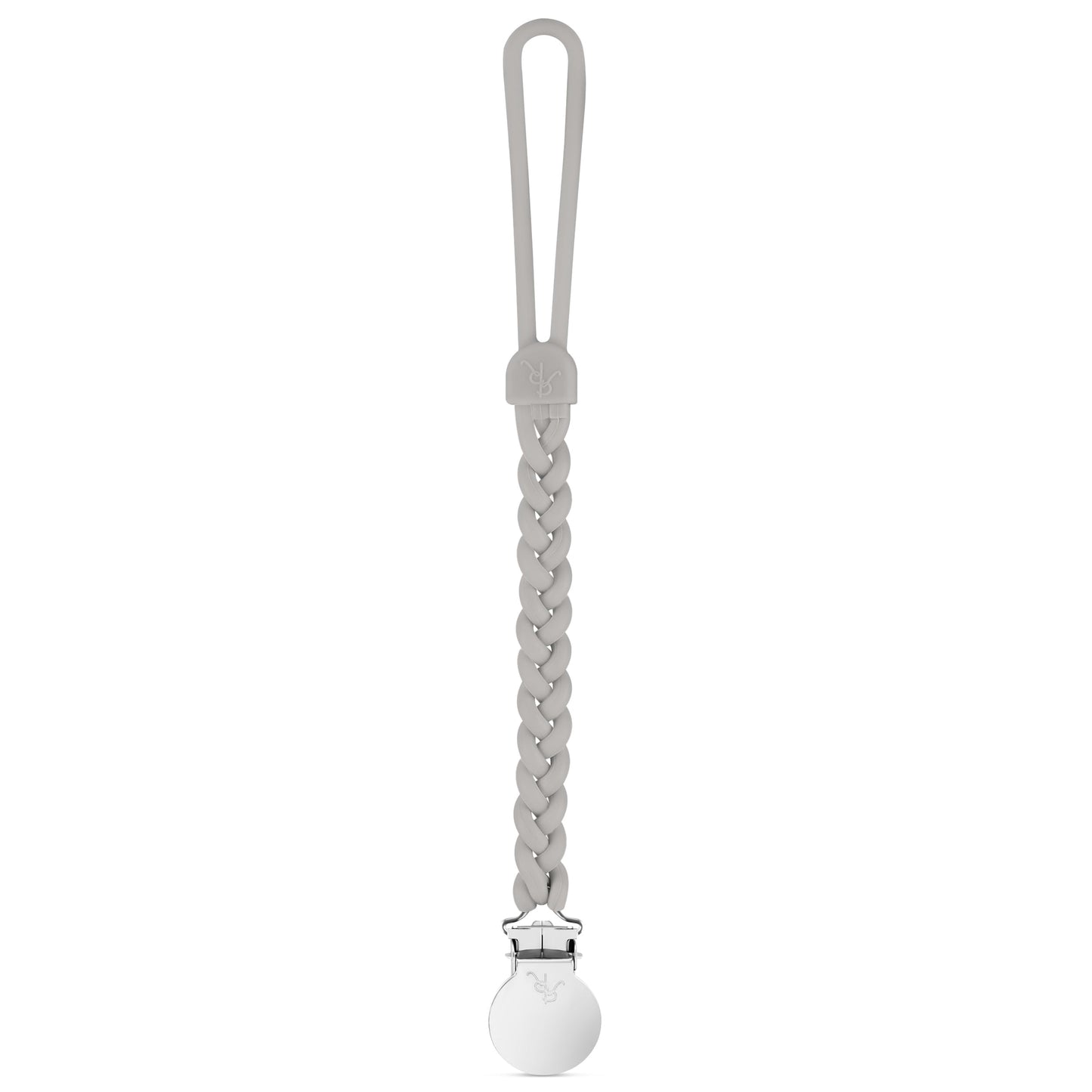 Ryan & Rose Cutie Clip Braiden Pacifier Clip - Braided Silicone (Slate)