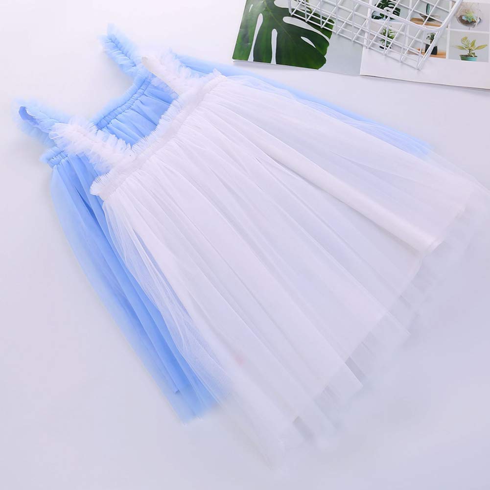 Bgfks Layered Tulle Tutu Dress For Toddler Girls,Baby Girl Rainbow Tutu Princess Skirt Set With Flower Headband.(White,3T)