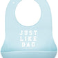 Baby Bib for Eating by Bella Tunno, Waterproof Silicone Bib with Large Food Catcher, Adjustable Fit for Babies 4-12 months & Tod