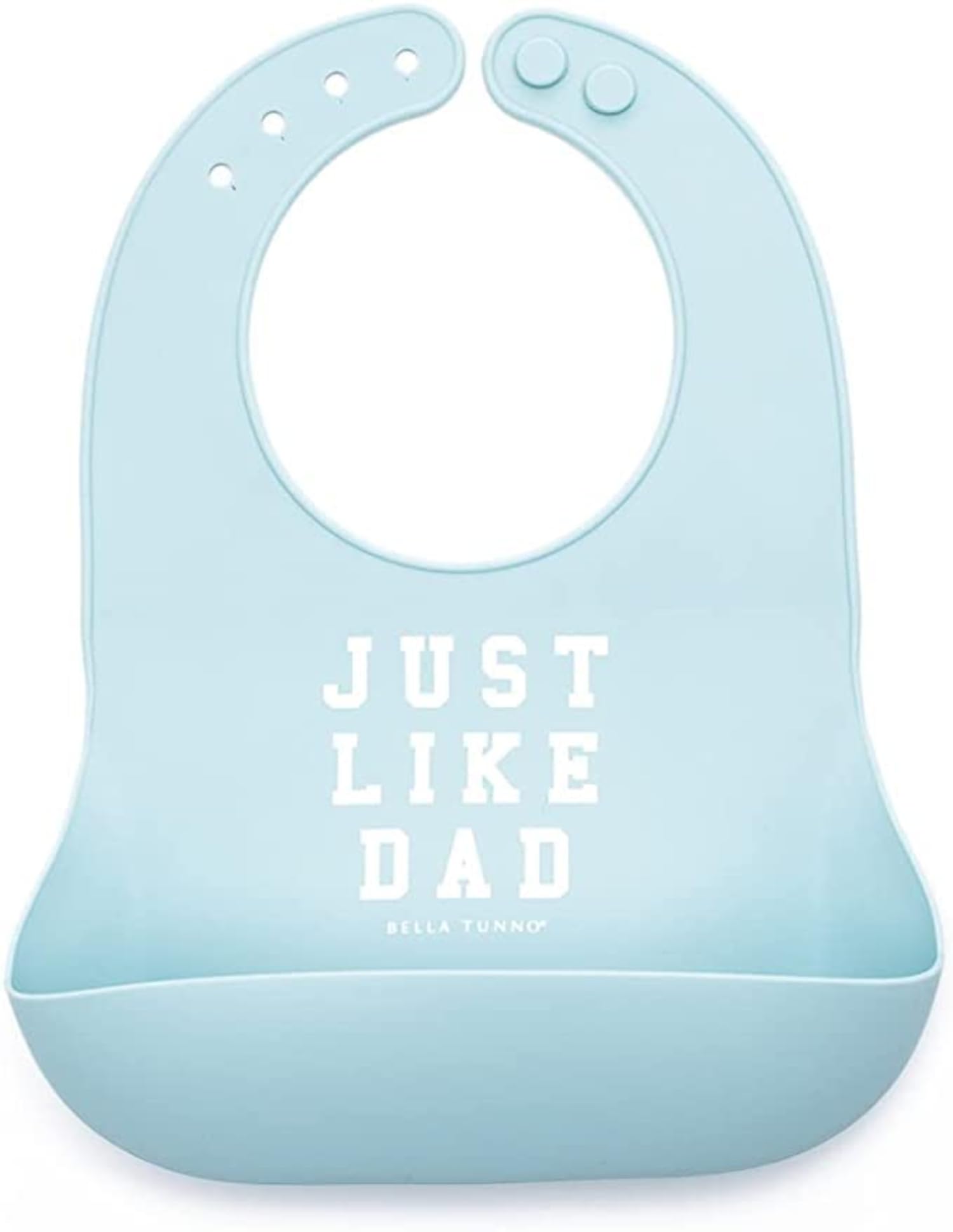Baby Bib for Eating by Bella Tunno, Waterproof Silicone Bib with Large Food Catcher, Adjustable Fit for Babies 4-12 months & Tod