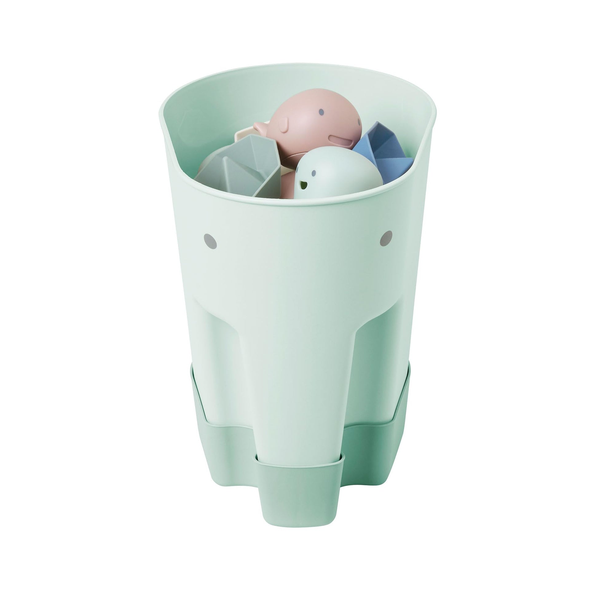 SHNUGGLE Ellie Bath Toy Storage Scoop | Baby & Toddler Bath Toy Drying Caddy with Drip Tray - Eucalyptus Green