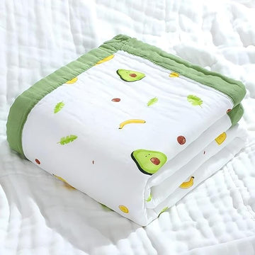 DEERGH ENTERPRISE 6 Layer Muslin Baby Blanket for Newborn (05 Years) | 6 Layer 100% Cotton Baby Blanket 110x110 cm | Soft Breat