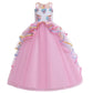 Fmyfwy Unicorn Costume For Girls Birthday Pageant Party Dress Halloween Christmas Sleeveless Long Tulle Ball Gown W/Headband Pin