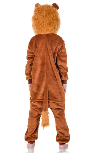 Yolsun Kids Lion Animal Halloween Costume, Deluxe Kids Onesie Dress Up For Boys&Girls