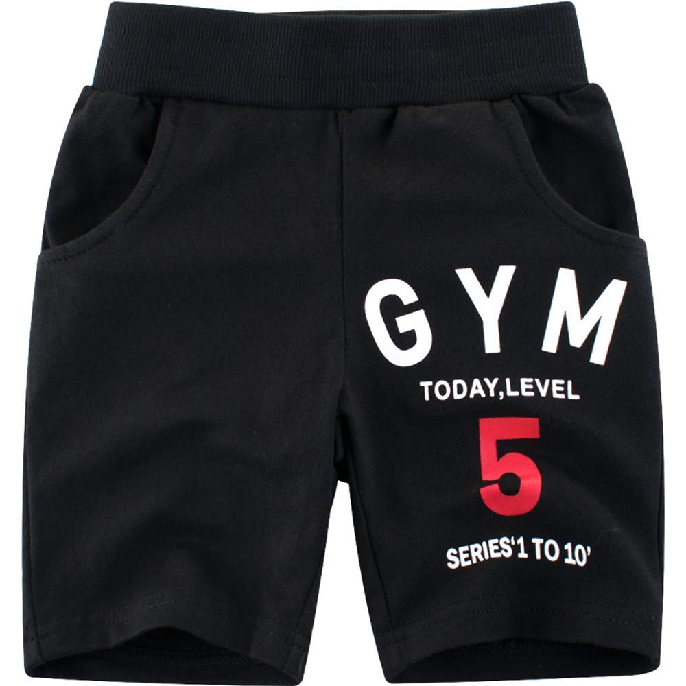 Huaer& Baby Boy'S Summer Shorts 2 Pack (4T, Yellow & Black)