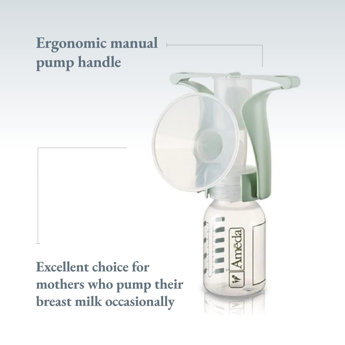Ameda Portable Manual Breast Pump, Breast Feeding Essentials, Portable, Bpa And Dehp Free