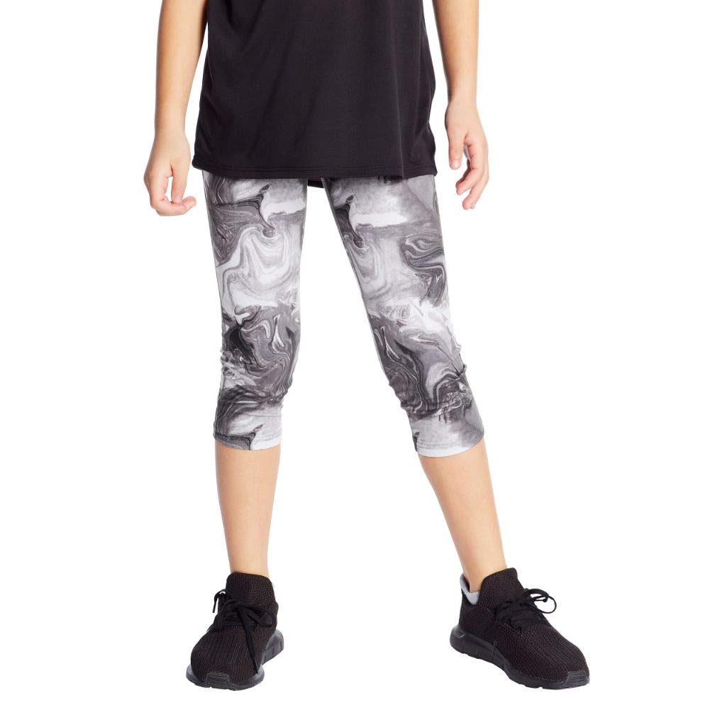 C9 Champion Girls Capri Leggings, Multi Marble Gray, L
