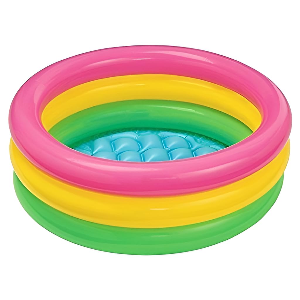 Shopeum 2Ft Inflatable Baby Bath Tub, Soft Pvc Round Pool For 14Years  Indoors & Outdoors, Lightweight & Portable, Multicolour