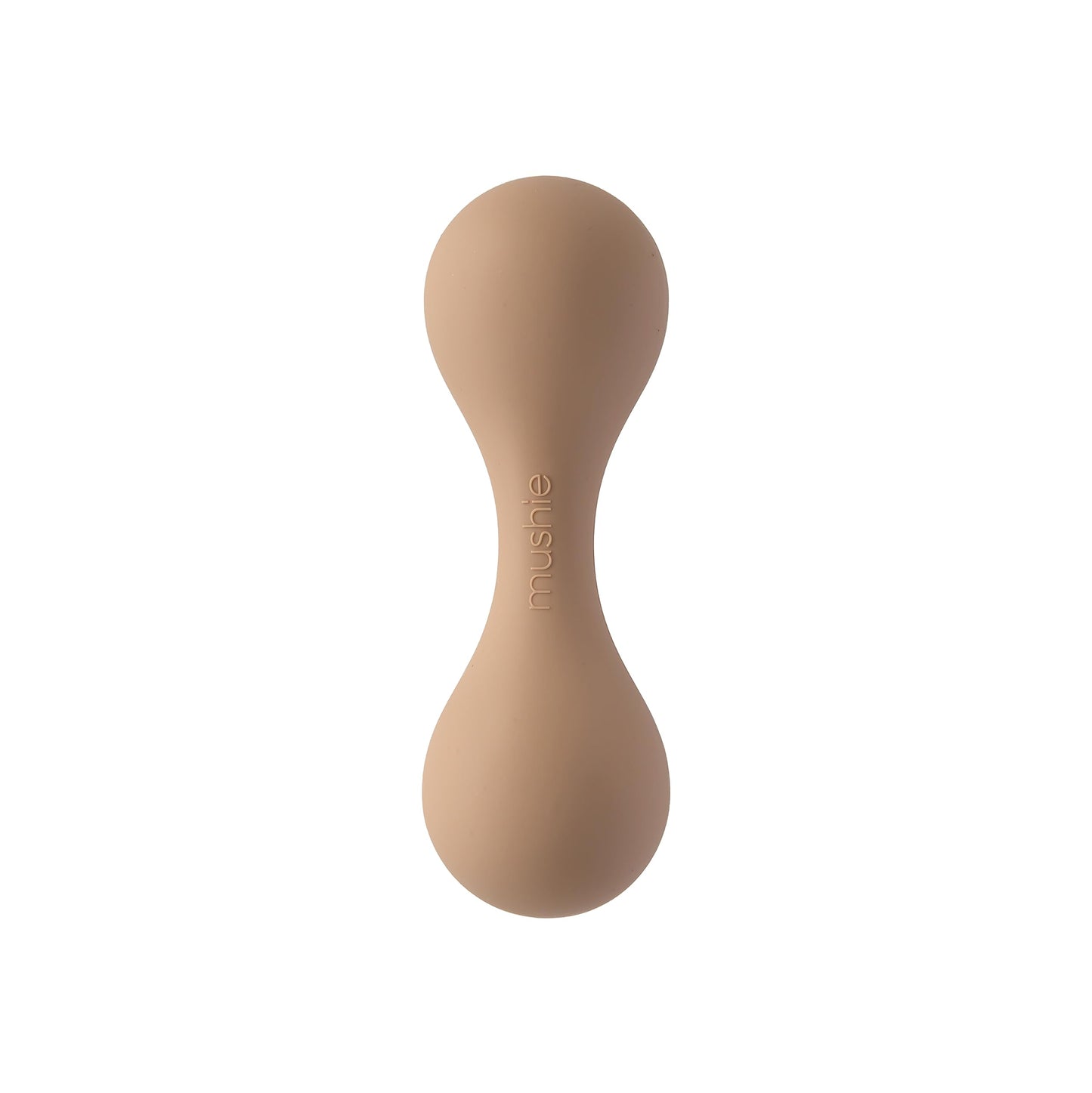 mushie Silicone Baby Shaker Rattle Toy | Ages 3+ Months (Natural)