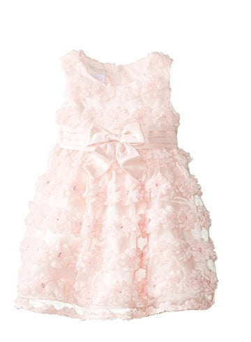 Bonnie Baby Baby Girls' Pink Mesh Bonaz Dress, Pink, 24M