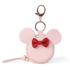 Miss Fong Pacifier Case With Clip, Holder Pouch Cover, Charm Pod With Clasp, Holds 2 Pacifiers Or Nipple Shields (Bow Pink)