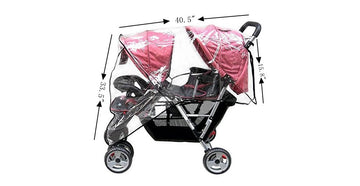 Ymkf Sqqr Weather Shield Double Popular For Swivel Wheel Stroller Universal Size Baby Rain Cover/Wind Shield Deal (Black)