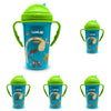 LuvLap Tiny Giffy Sipper for Infant/Toddler & Kids 300ml, AntiSpill Sippy Cup with Soft Silicone Straw BPA Free, 1 Year+ (Green
