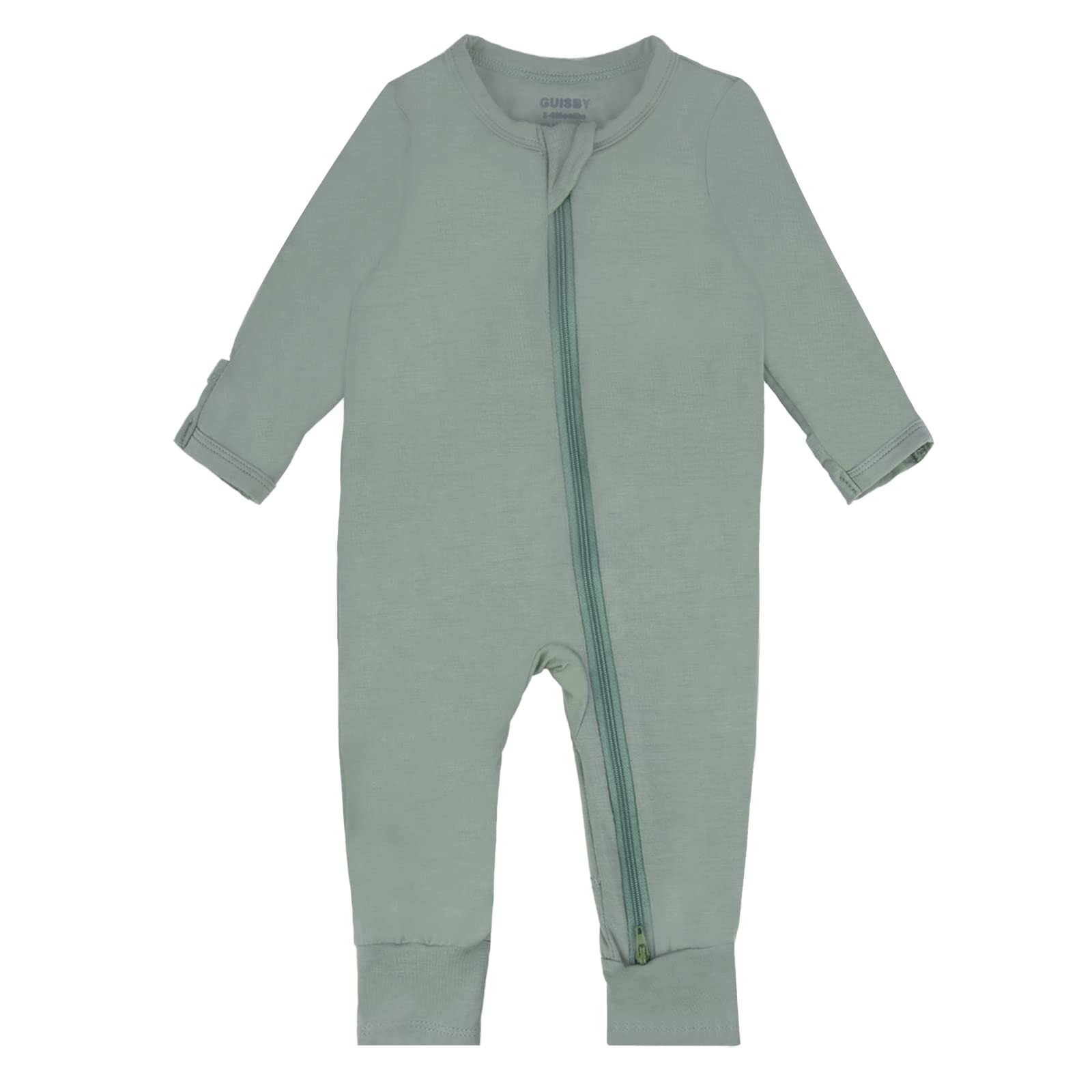 Guisby Baby Boys ' Snug-Fit Footless Rayon Pajamas, Infant Green Pajamas 3-6 Months