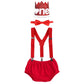 Odasdo Baby Boy My First 1St Valentine'S Day Birthday Party Cake Smash Outfit Cotton Diaper Cover Shorts Pants Y-Back Suspenders