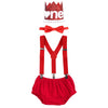 Odasdo Baby Boy My First 1St Valentine'S Day Birthday Party Cake Smash Outfit Cotton Diaper Cover Shorts Pants Y-Back Suspenders
