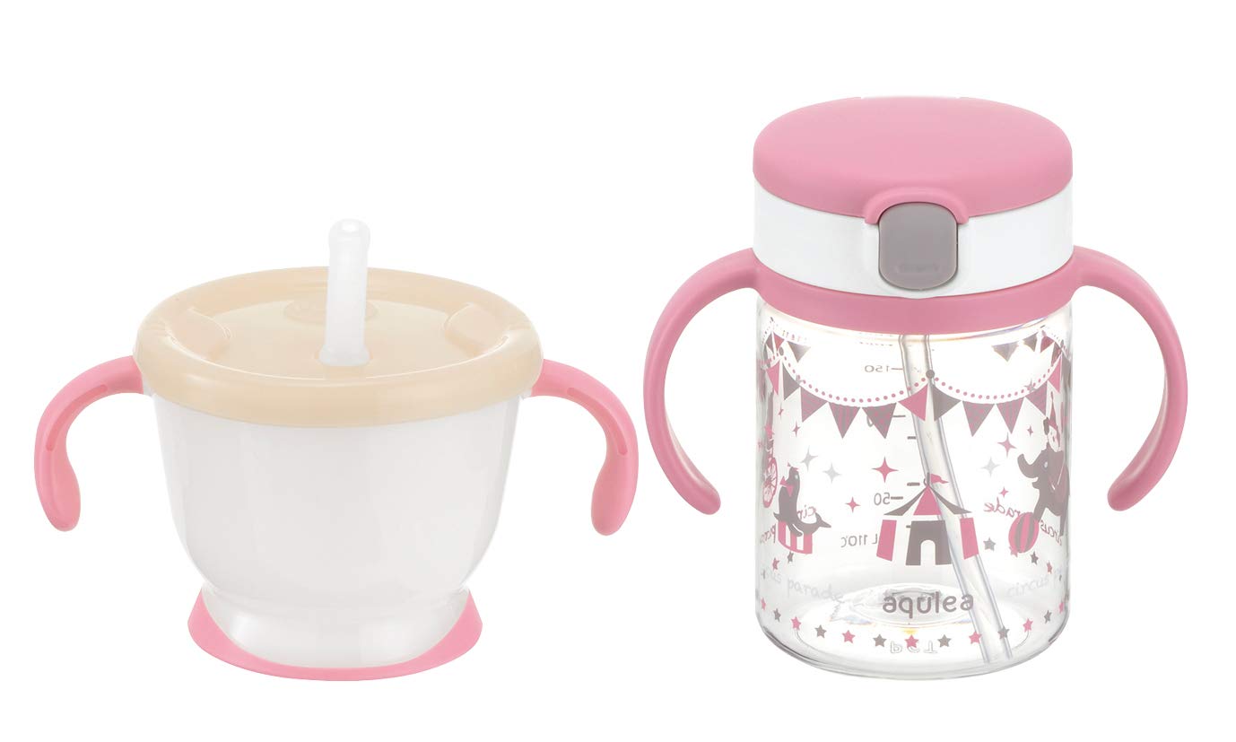 Richell Straw mag Set Pink 6 Months~