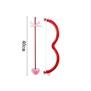 Cupid Mini Bow Arrow Set Halloween Valentine'S Day Costume Cosplay Party Favor (15.7In Red Set)