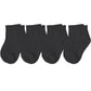 Judanzy 4 Pack Ankle Socks With Arch Support For Babies, Toddlers & Kids Ages 0-8 Years (4-6 Years, Black)